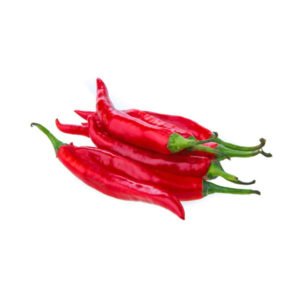 hot chili peppers isolated on white background