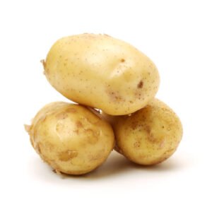 new potato tuberous insulation cut out on white background